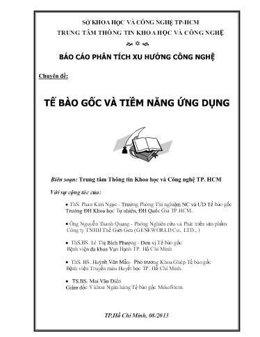 Chuyên đề Tế bào gốc và tiềm năng ứng dụng