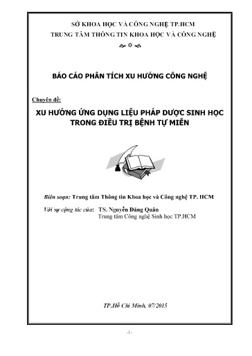 Chuyên đề Xu hướng ứng dụng liệu pháp dược sinh học trong điều trị bệnh tự miễn