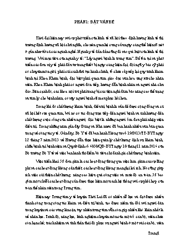 Đề tài Nâng cao chất lượng bệnh viện bằng phương pháp 5S tại Trung tâm Y tế huyện Thới Lai, Thành phố Cần Thơ