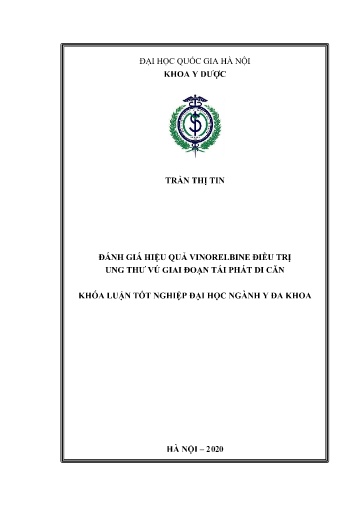 Luận án Đánh giá hiệu quả Vinorelbine điều trị ung thư vú giai đoạn tái phát di căn