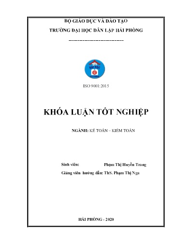 Luận án Hoàn thiện công tác kế toán doanh thu, chi phí và xác định kết quả kinh doanh tại công ty TNHH Thiên Lộc