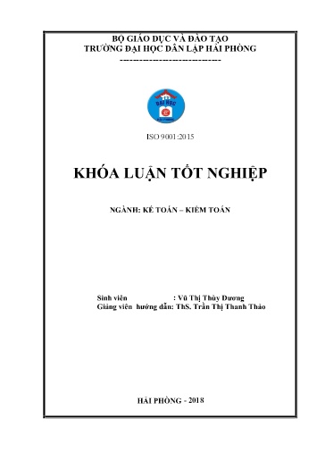 Luận án Hoàn thiện công tác kế toán doanh thu, chi phí và xác định kết quả kinh doanh tại công ty TNHH Sitc logistics Việt Nam