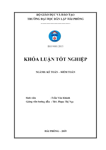 Luận án Hoàn thiện công tác kế toán doanh thu, chi phí và xác định kết quả kinh doanh tại công ty TNHH Nam Thiện