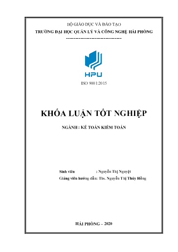 Luận án Hoàn thiện công tác kế toán thanh toán với người mua, người bán tại công ty TNHH dịch vụ vận tải và phân phối DH