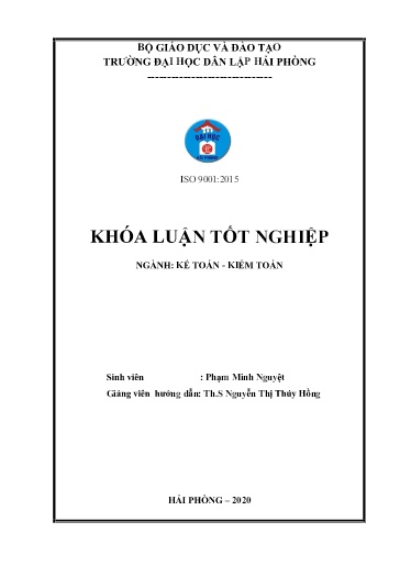 Luận án Hoàn thiện công tác kế toán thanh toán với người mua, người bán tại công ty TNHH thương mại và dịch vụ vận tải biển Ngô Đam