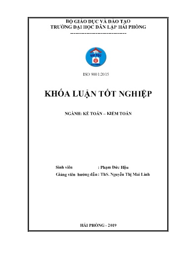 Luận án Hoàn thiện công tác kế toán thanh toán với người mua, người bán tại công ty Cổ phần Đầu tư khoáng sản Việt Long