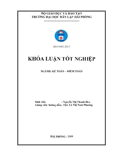 Luận án Hoàn thiện công tác kế toán thanh toán với người mua, người bán tại công ty TNHH công nghiệp giầy Aurora Việt Nam