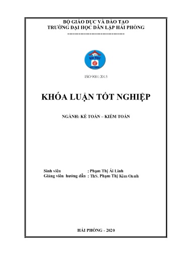 Luận án Hoàn thiện công tác kế toán thanh toán với người mua, người bán tại công ty TNHH vận tải và thương mại xuất nhập khẩu Tùng Cường