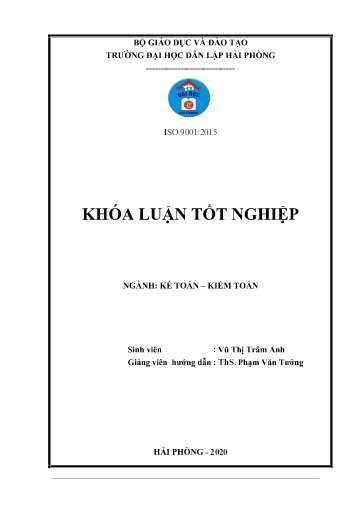Luận án Hoàn thiện công tác kế toán vốn bằng tiền tại công ty Cổ phần vận tải Taxi Cát Bi