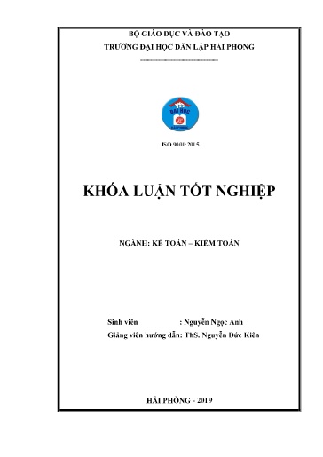 Luận án Hoàn thiện công tác kế toán vốn bằng tiền tại công ty Cổ phần Đại Lợi