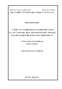 Tóm tắt Luận án Nghiên cứu sự biến đổi và vai trò tiên lượng của sức căng dọc thất trái đo bằng siêu âm đánh dấu mô cơ tim ở bệnh nhân sốc nhiễm khuẩn