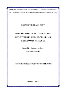 Tóm tắt Luận án Research of hepatitis c virus genotypes in hepatocellular carcinoma patients